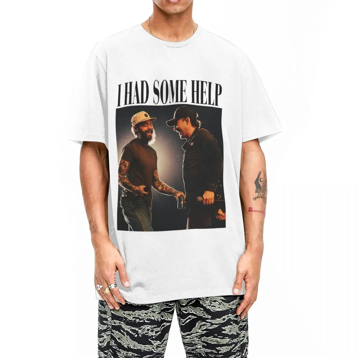 Posty And Morgan I Had Some Help T Shirt Apparel Men Women's Casual Wallen And Malone It Takes Two T-shirt Short Sleeve Clothes