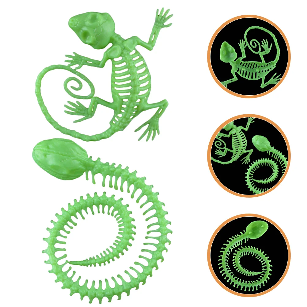 

Toy Lizard Decorative Gecko Prop Halloween Toys Festival Supplies Simulated Snake Decorate Glow in The Dark Fake Luminous Prank