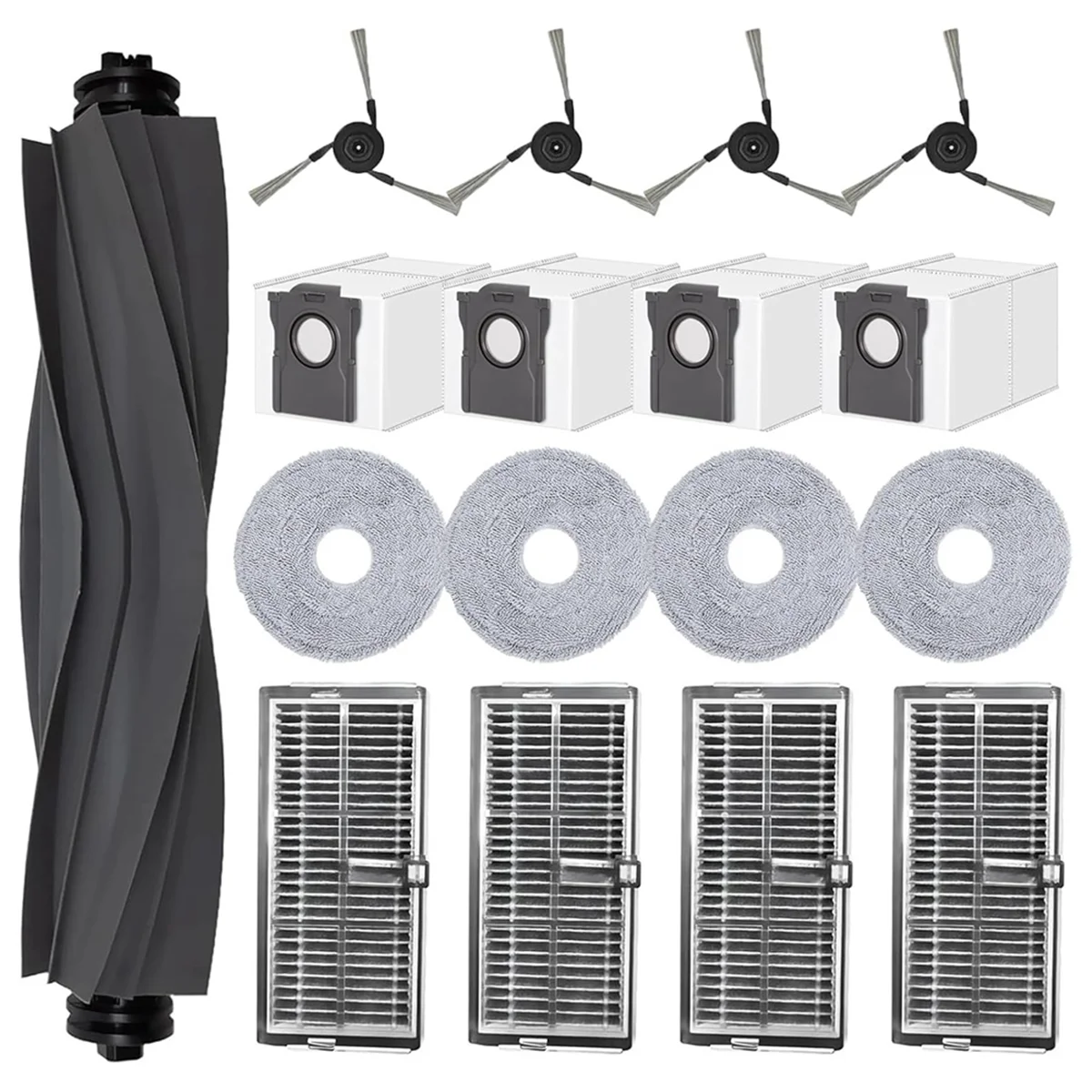 Great-For X40 Ultra / X40 Pro / S30 Pro Ultra Vacuum Cleaner Main Side Brush HEPA Filters Dust Bags Mop Pads Parts Kit