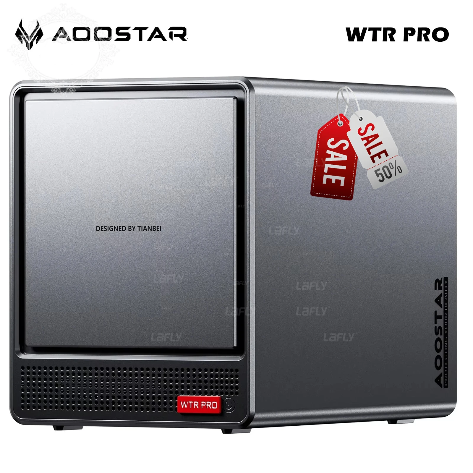 AOOSTAR WTR Pro NAS Mini PC AMD Ryzen 7 5825U DDR4 * 2 3200MHz soporte 2,5/3,5 "HDD * 4 M.2 * 2 2280 NVMe NAS de escritorio computadora DIY