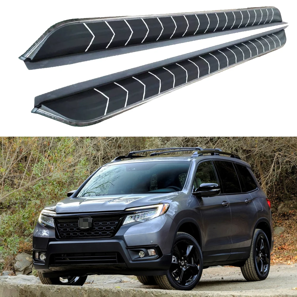 2PCS Side Step fits for Honda Passport 2017 2018 2019 2020 2021 2022 2023 2024 Running Board Nerf Bars Stairs Aluminium Pedal