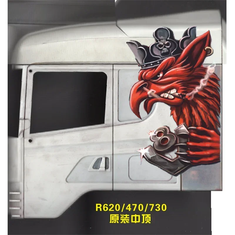 Simulation Painting Decal for 1/14 Hercules Tamiya RC Truck Trailer Tipper Scania 770S R470 R620 R730 Car Diy Parts