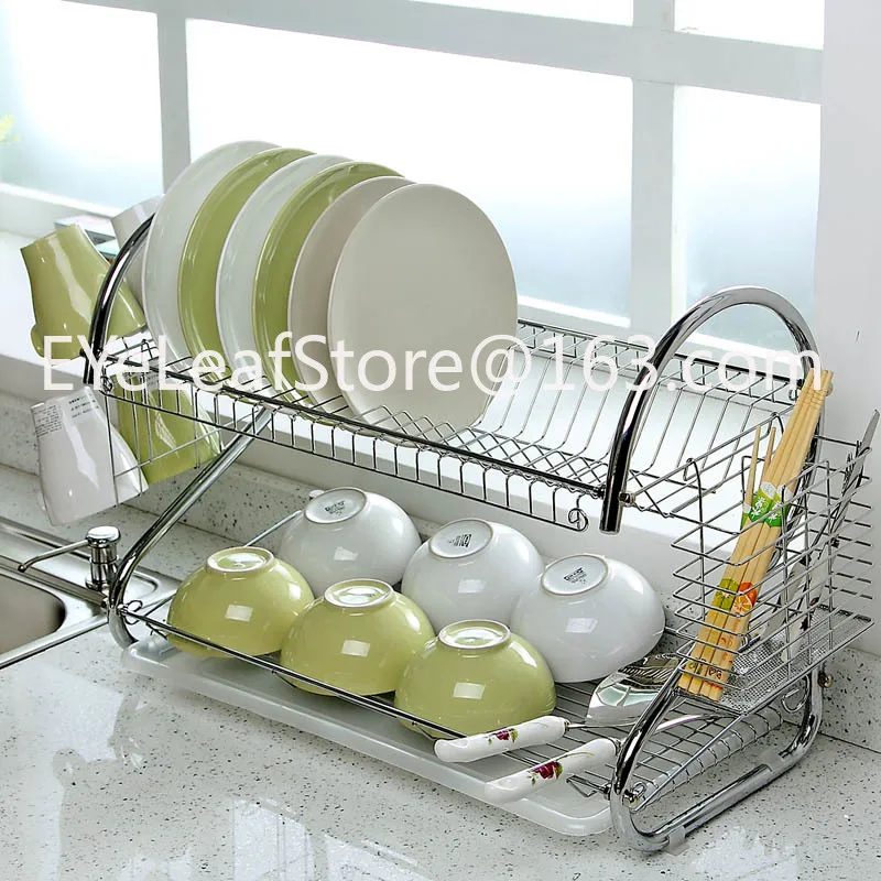 

Kitchen Shelf Floor Multilayer Storage Draining Dish Rack Supplies