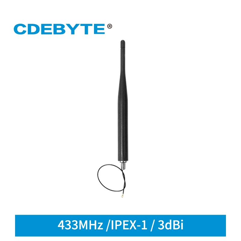 2PCS 433MHz Rubber Antenna 3dBi IPEX-1 High Gain Screw Fixed Easy to Install 20W Taxi Teams Related Equipment TX433-JZLW-15