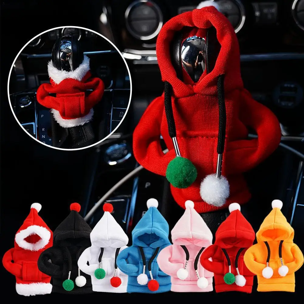 Car Gear Lever Shift Cover Car Hoodie Speed Lever Sweatshirt Cover Car Shift Lever Cover Changes Hoodie Christmas Car Decor