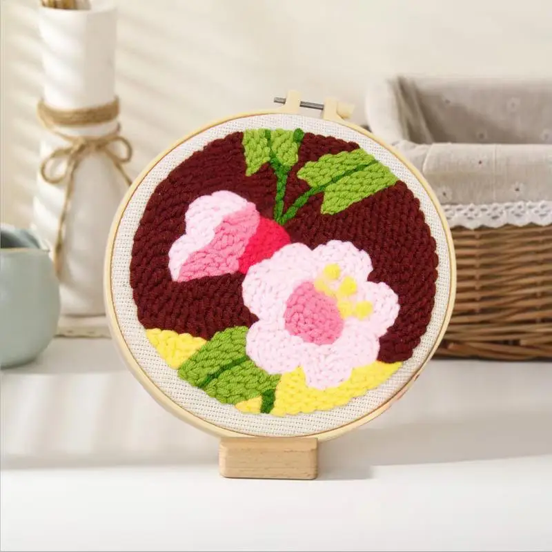 

Набор для вышивания игл с цветочным узором, набор подставок для игл, инструкция в комплекте, 3 шт., набор для шитья, ремесло ручной работы для