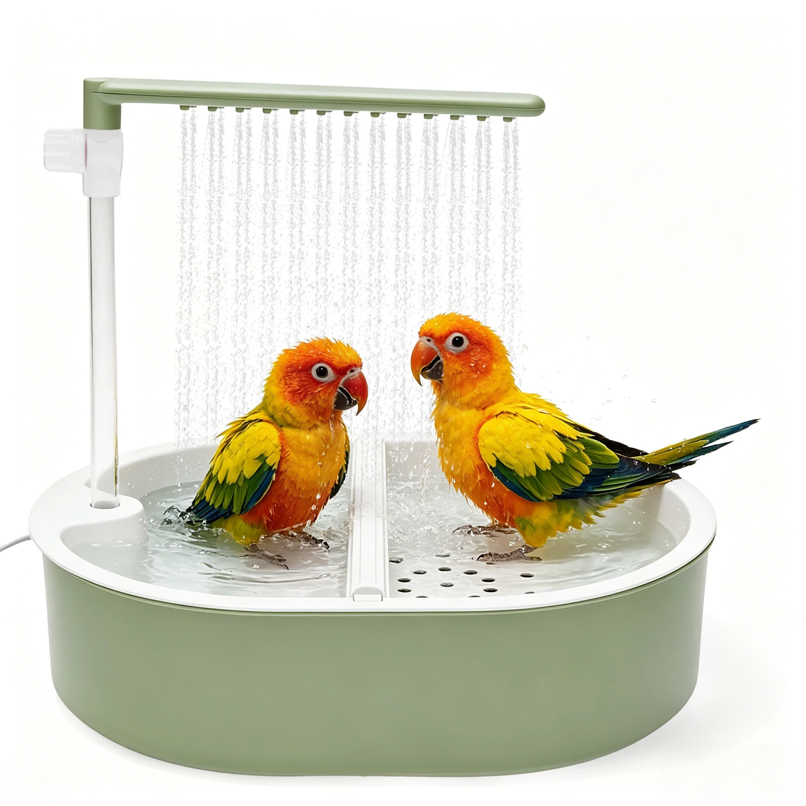 

Parrot Automatic Shower Pet Bird Bath Cage Basin USB Electric Circulating Water Bird Bathtub for Lovebird Cockatiel Birds Toy