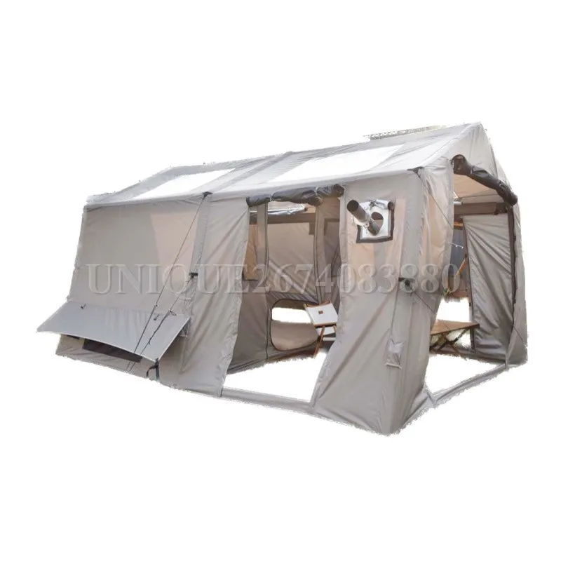 Outdoor Camping Inflatable Tent, Thickened Rainproof Tent for 4-6 Persons