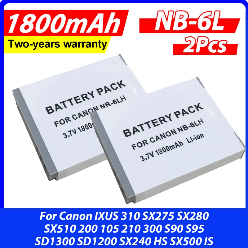 2Pcs NB-6L NB-6LH N…