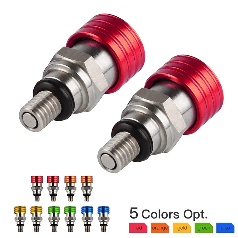 4X Motocross M5X0.8Cm Fork Air Bleeder Relief Valve For Honda Kawasaki Yamaha Suzuki YZ85 YZ125 YZ250 YZ450F 250RX Red