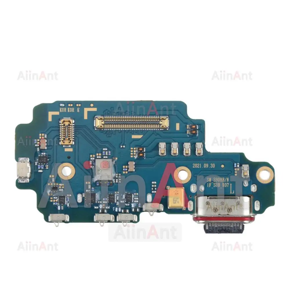 Aiinant USB Port Charger Board Dock Connector Charging Flex Cable For Samsung Galaxy S22 Ultra Plus S22+ S901B S906B S908B 5G