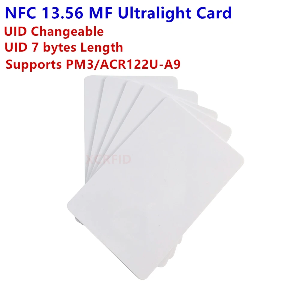 UID Changeable Gen3 NFC Card MF0 13.56Mhz Ultralight EV1 Blank UID Readable Writable Card for Promark3 ACR122U-A9 Devices