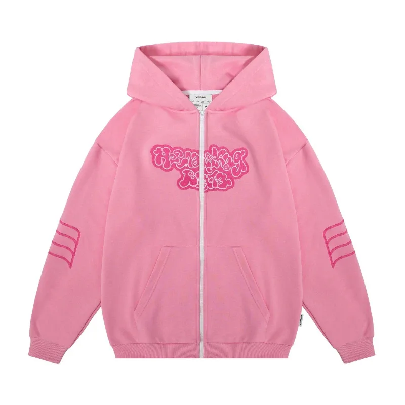 RUS Kussia88 Zip Up Hoodie Trendy Art Embroidery Pattern