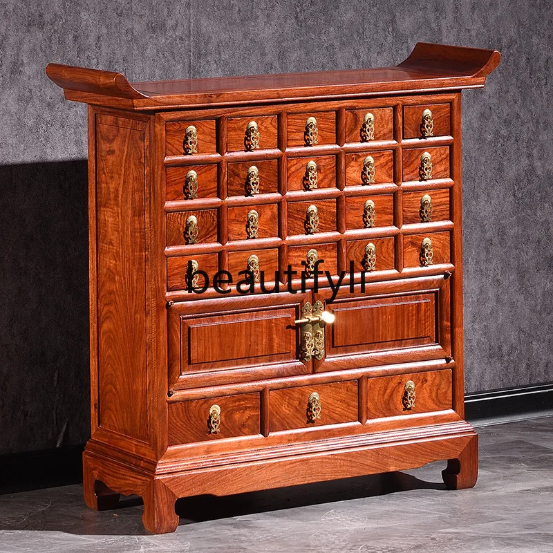 

Mahogany furniture, hedgehog, red sandalwood, solid wood, Chinese herbal medicine cabinet, Chinese medicine cabinet