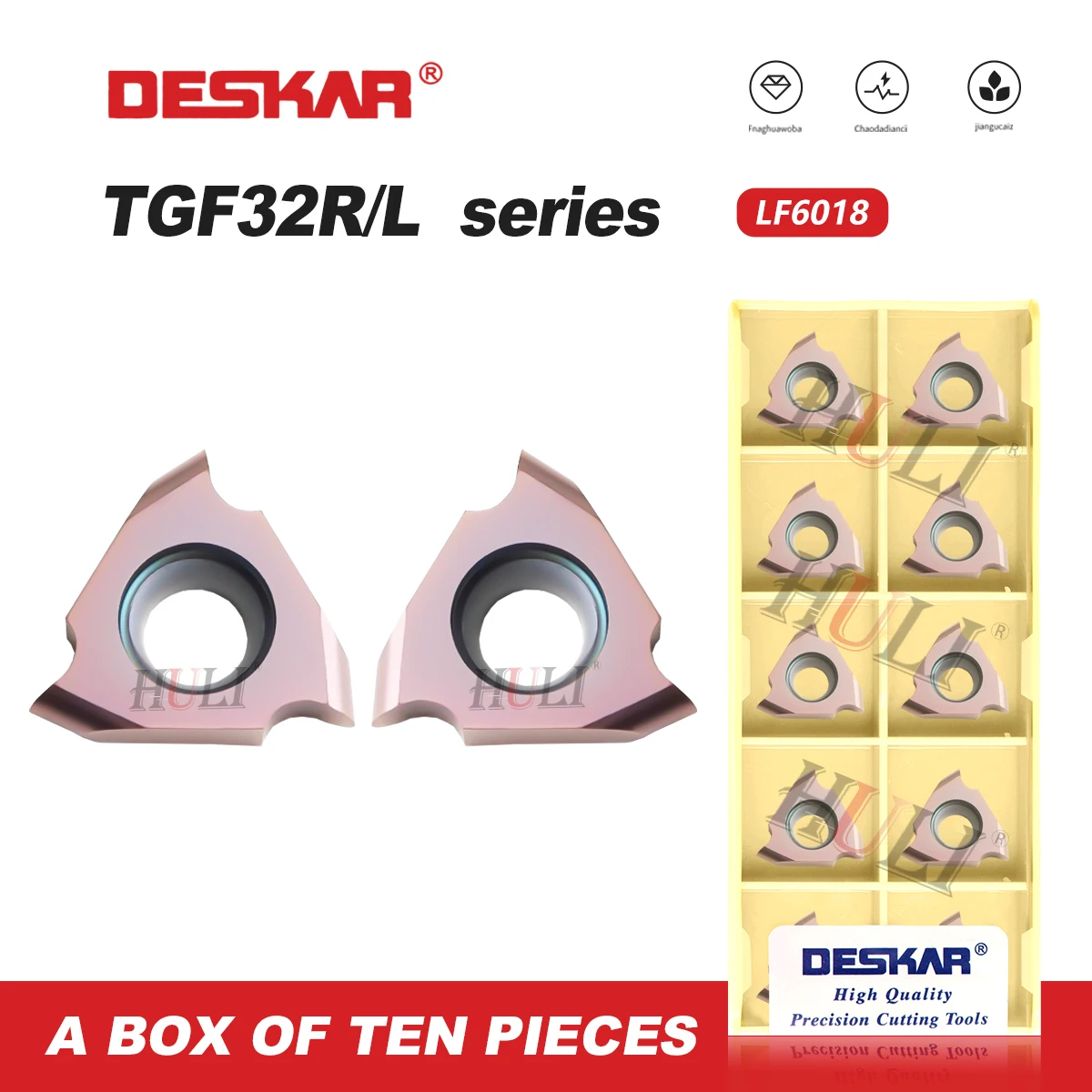 

DESKAR 100% Original TGF32R TGF32L Vertical Series TGF32R TGF32L 050-300 LF6018 CNC Lathe Turning Tools Carbide Grooving Inserts