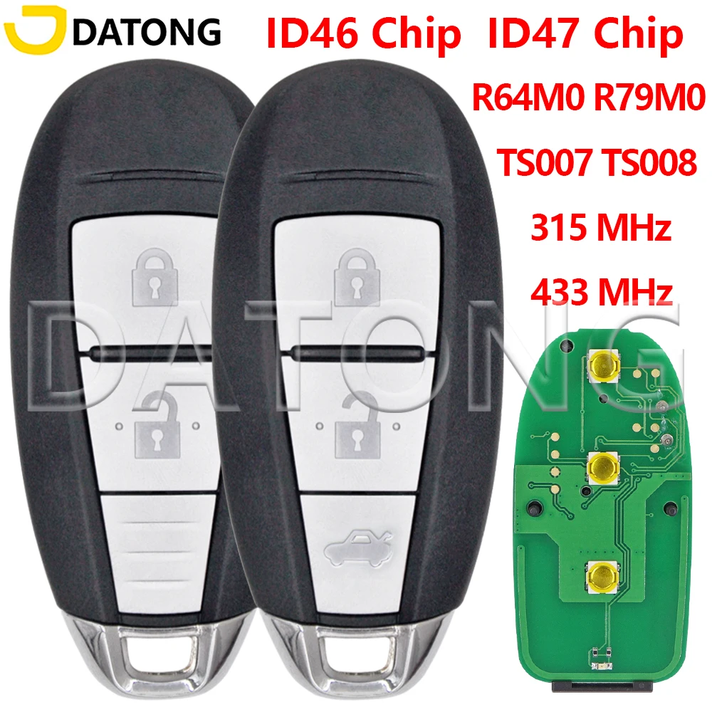 

DR TS007 315 МГц TS008 433 МГц ID46 ID47 чип R64M0 R79M0 умный автомобильный дистанционный ключ для Suzuki Swift SX4 Vitara S-Cross Ciaz Kizashi