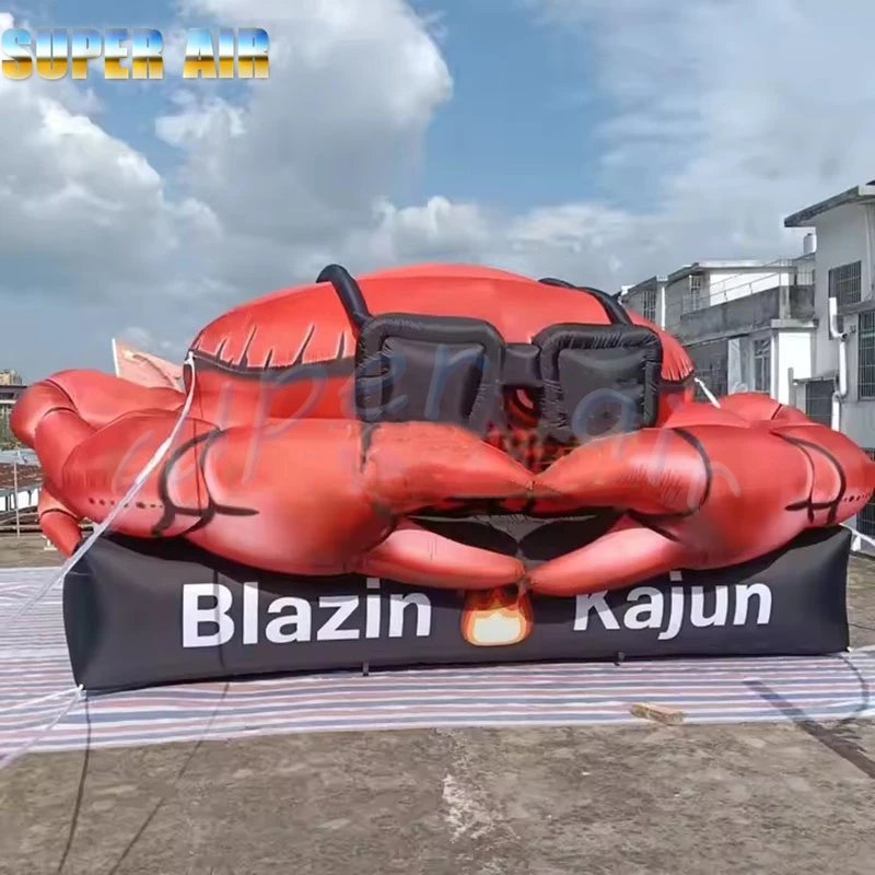 Enorm rood diermodel gigantische mooie opblaasbare krab voor feestdecoratie