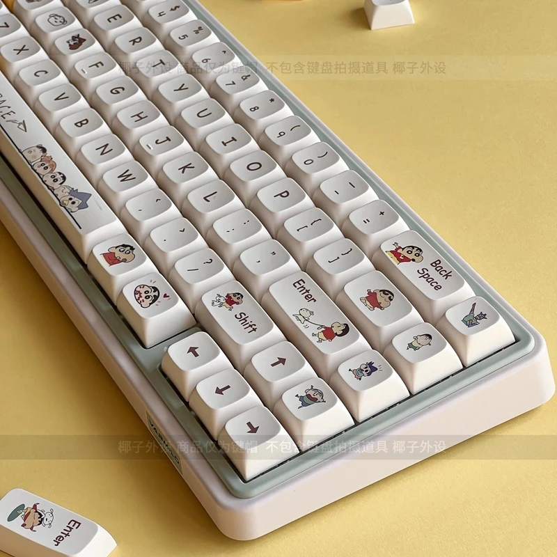 141 Keys/set Cartoon Anime Keycaps PBT Dye Sublimation Key Caps XDA Profile Keycap For Crayon Shin chan 64/67/68/75/87/98/104