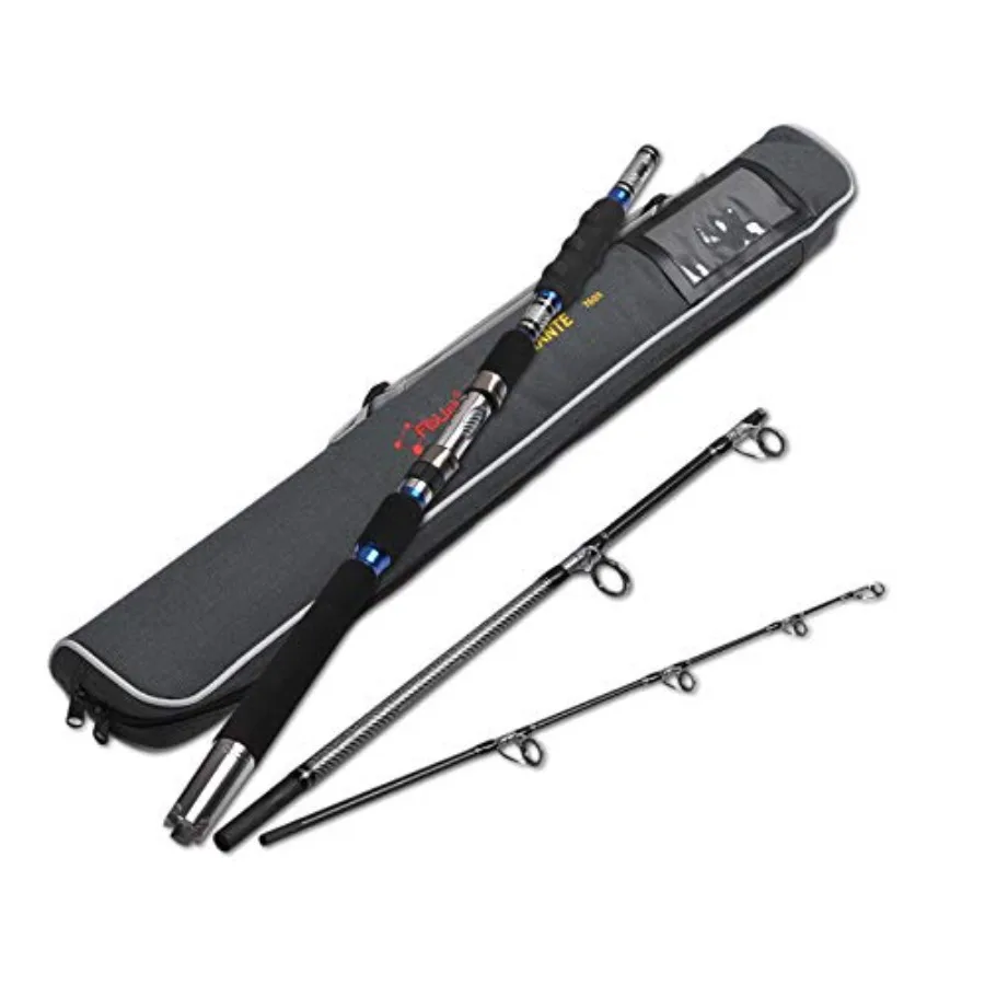 

3-Piece Spinning Rod Heavy Spinning Fishing Rod Portable Fishing Rod Graphite Spin Rod 30-50 Pound Test