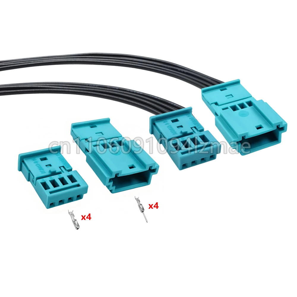 4 Pin Car Wiper Sensor Connector Door Light Atmosphere Lights Cable Socket Plug For BMW 968813-9 1452576-9 0-1452576-9