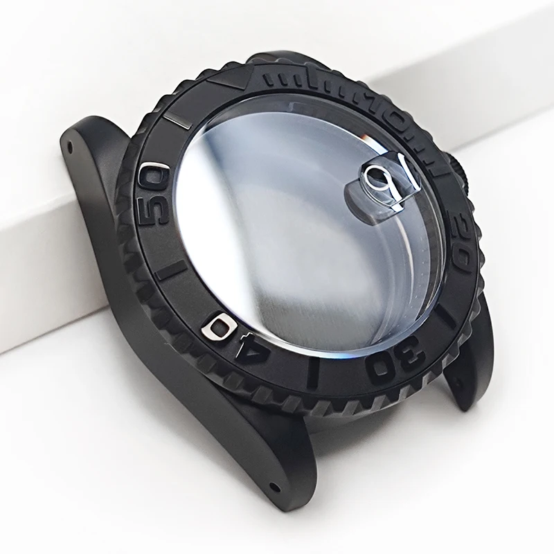 시계 케이스 세트 서브 매트 블랙 NH35 NH36 4R36 NH72 스테인레스 시계 케이스 MOD 부품 챕터 링 베젤 인서트로 수정