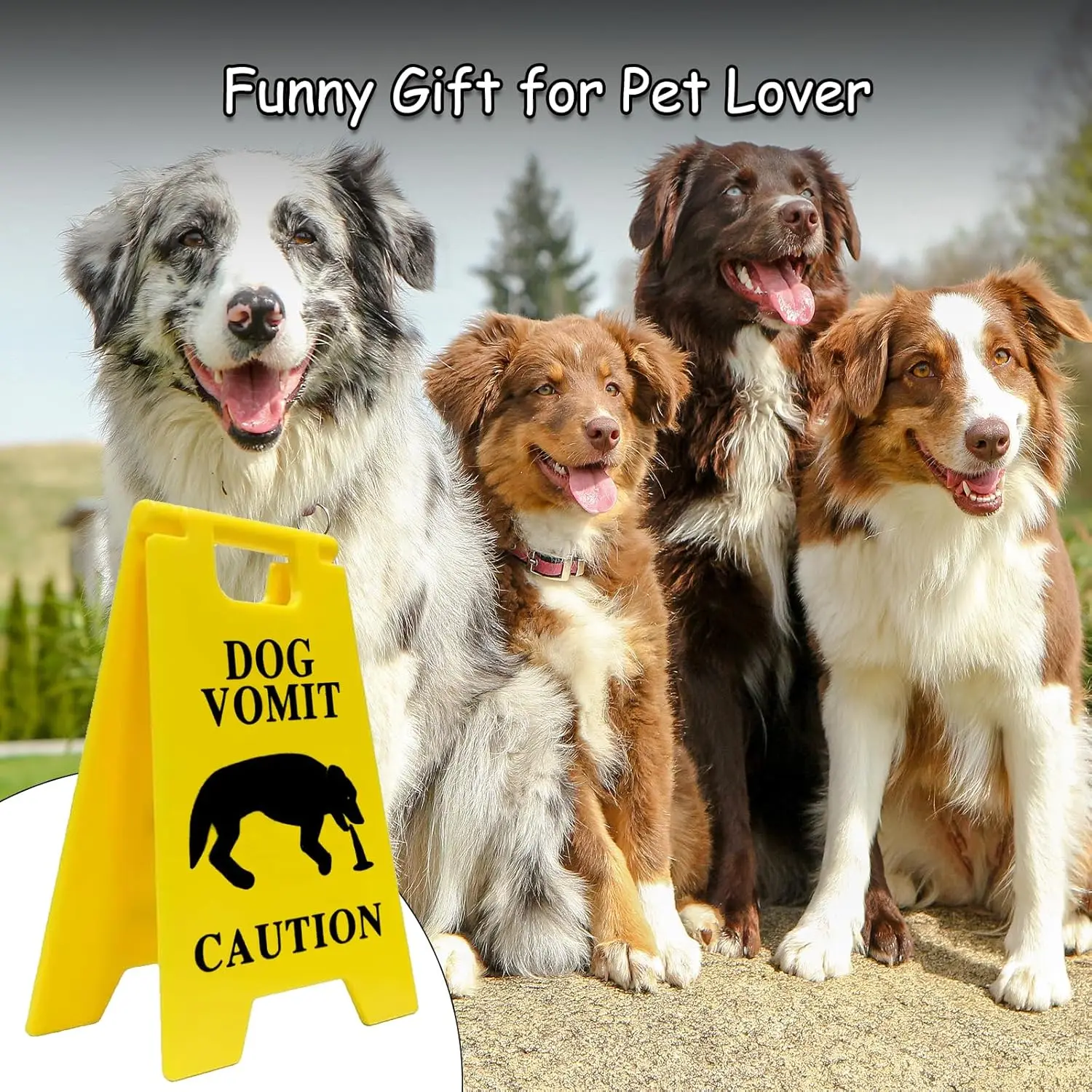 الكلب والقط القيء علامة تحذير القط القيء علامة 5 بوصة القطط القيء علامات التحذير مكتب الزينة مضحك الجدة القطط علامات