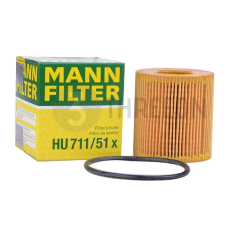 MANN FILTER HU711/51x M Oil Filter For MITSUBISHI Outlander GEELY SC7 Emgrand GL GS Vision X6 PEUGEOT 206 3008 VOLVO S40 FORD