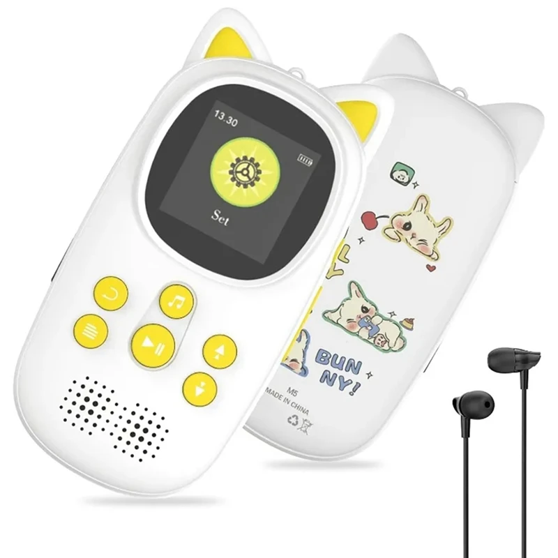 32GB MP3 Player Bluetooth,Portable Music Player For Kids Built-In HD Speaker Support Voice Recording Pedometer FM Radio