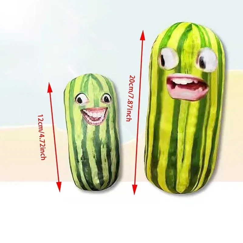 

Funny Watermelon Strips Plush Keychain Creative Fruit Doll Keyring Women Backpack Bag Pendant Kids Birthday Gift Accessories