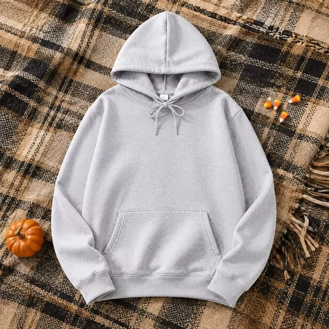 Unisex Light Fleece Hoodie Men Women Autumn Winter Casual Warm Kangaroo Pocket Sweatshirt Solid Color Multi Color Soft Top