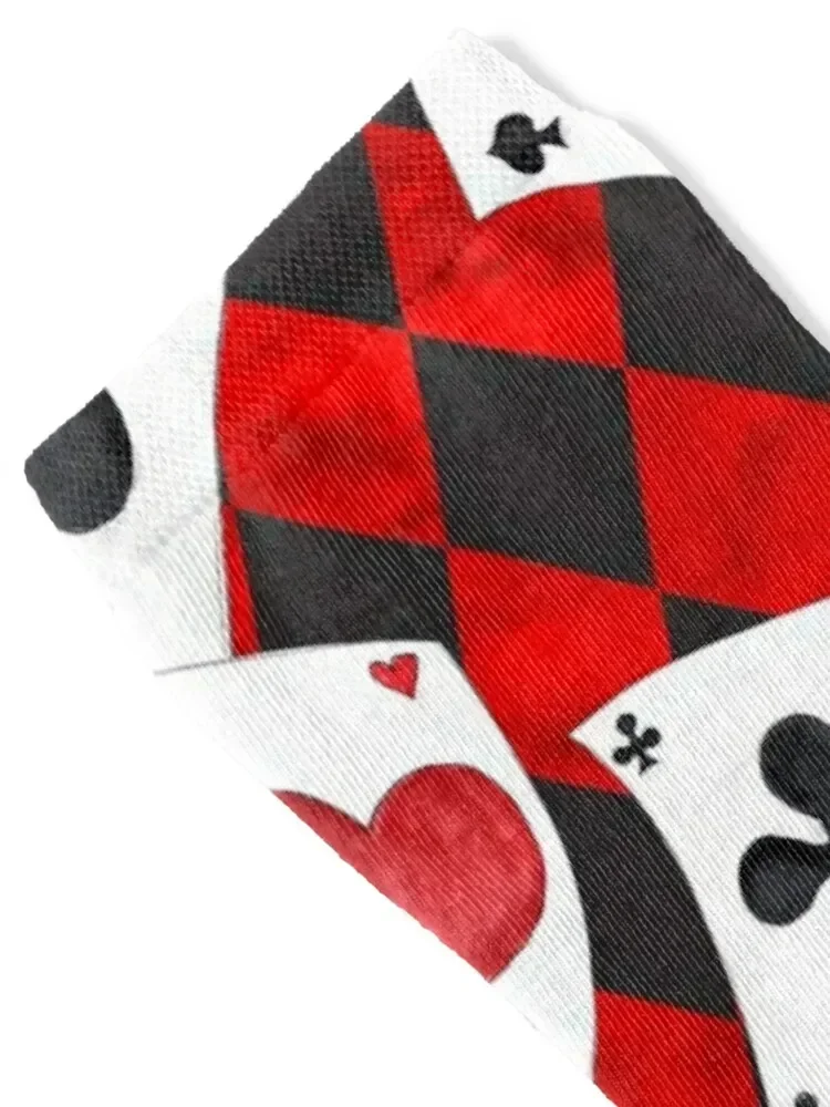 Playing Cards Pattern Socks cycling gym Heating sock Wholesale Socks Woman Men's