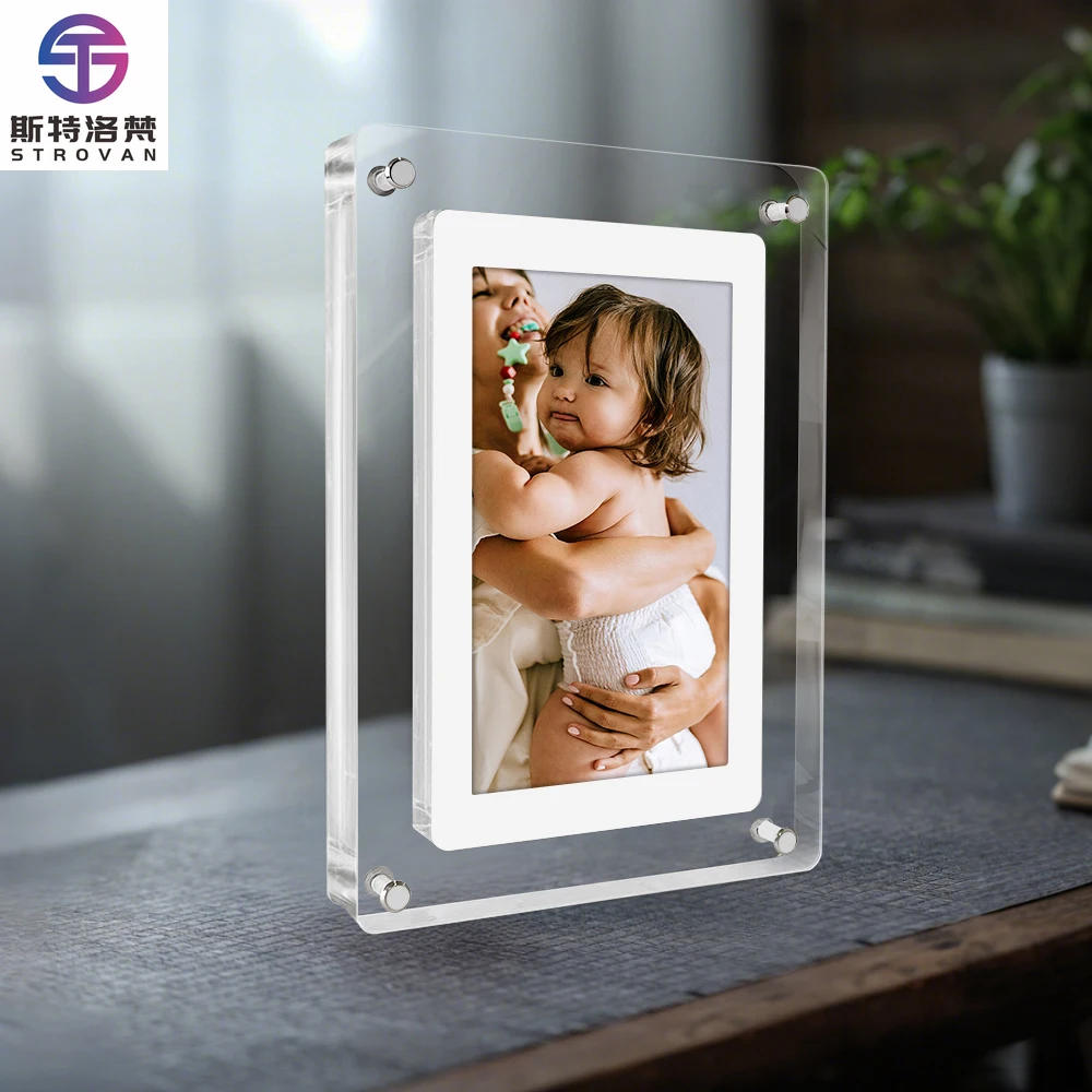 

7" IPS Screen 4GB Memory with Battery Play Video Pictures Acrylic Digital Photo Frame for Gift