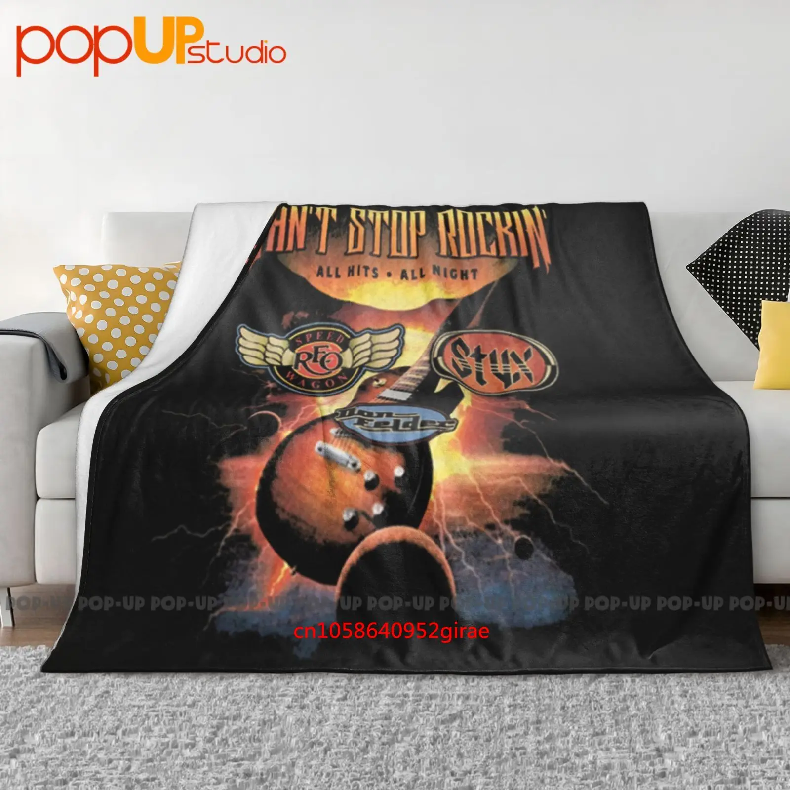 Reo Speed Wagon Styx Don Felder Cant Stop Rockin Concierto -Mens-2018 Tour Manta ultrasuave Edredón Funda de sofá de invierno Fundas de cama