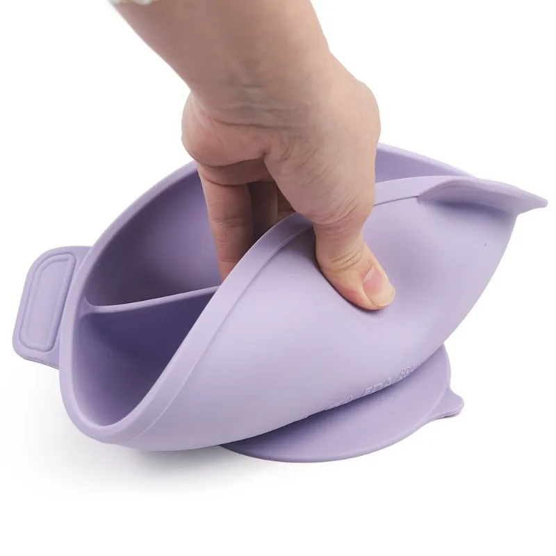 Baby Silicone Feeding Set Suction Plate Bowl Cup Bib Spoon Fork Toddler Self Eating Dinnerware Kit