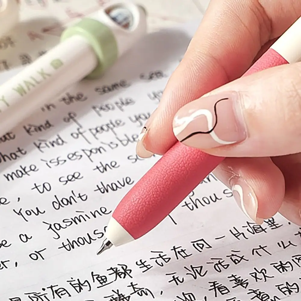 Portable Black Ink Ballpoint Pen Rotation Decompression Stress Relief Gel Pen Quick Drying Neutral Pen School Office Supplies