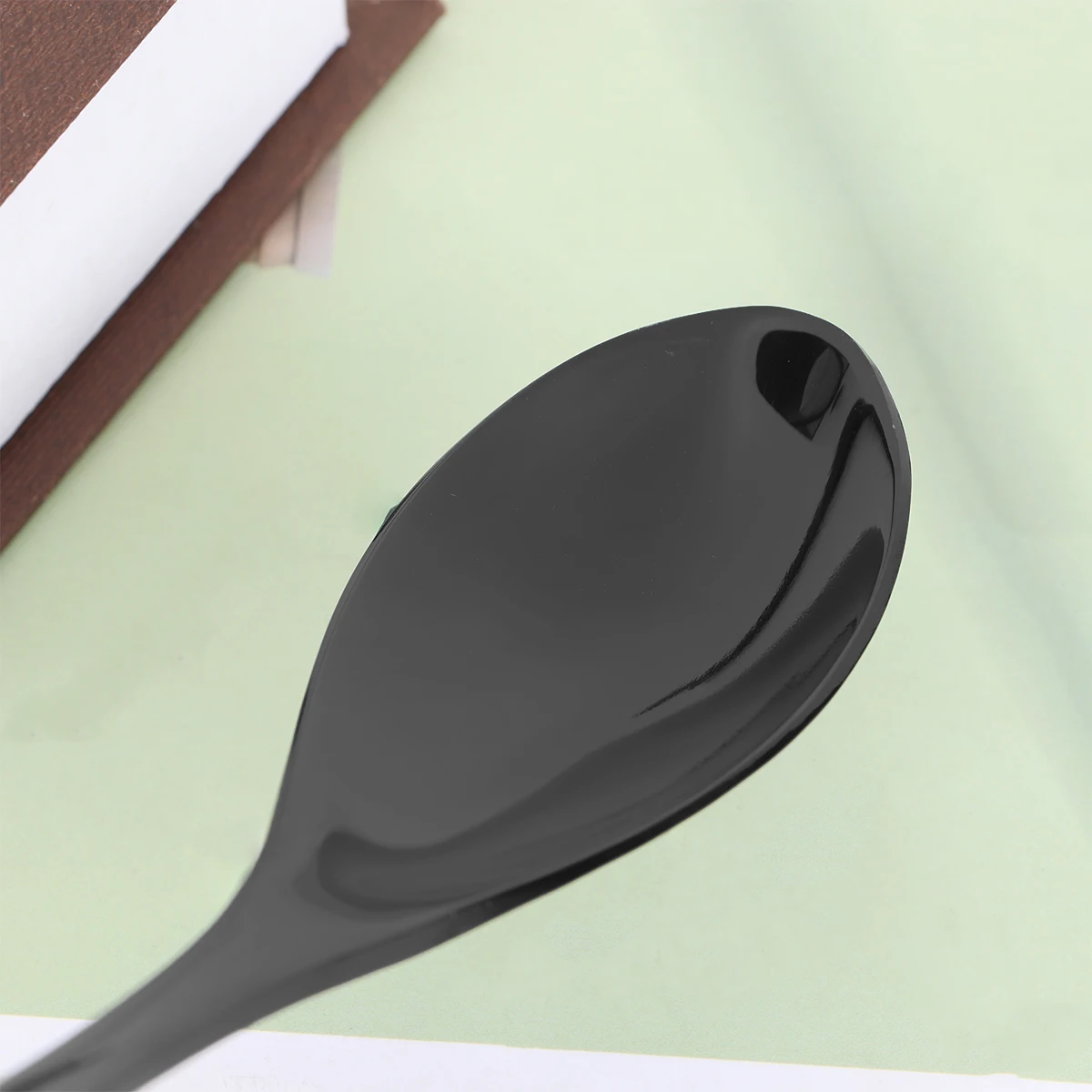 

Titanium Plated Black Lightweight Stainless Steel Mirror Surface Hotel Tableware Teaspoon Kitchen Utensils