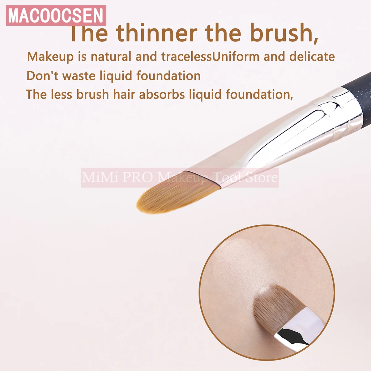 MACOOCSEN 176  Big Concealer Brush Professional Ultra-thin Flat Concealer Makeup Brushes Foundation Concealer Makeup Tool