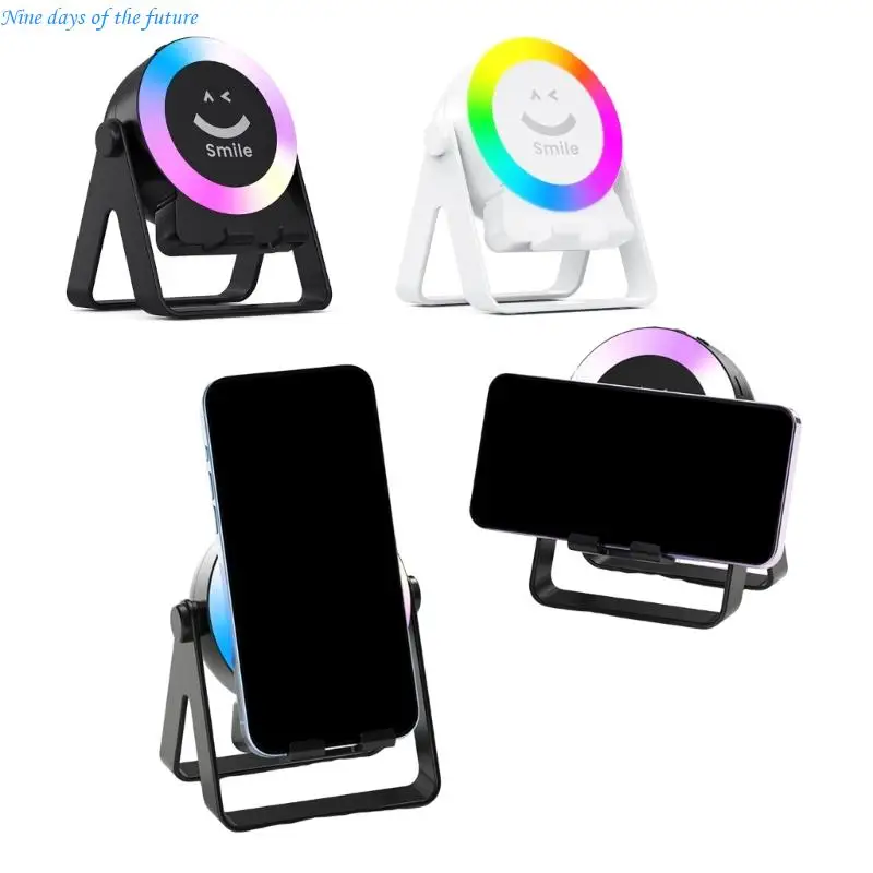 

Real Time Music Activation Wireless Charging Phone Stand 360 Degree Adjustable Rotation Intelligent Induction Charging E65A