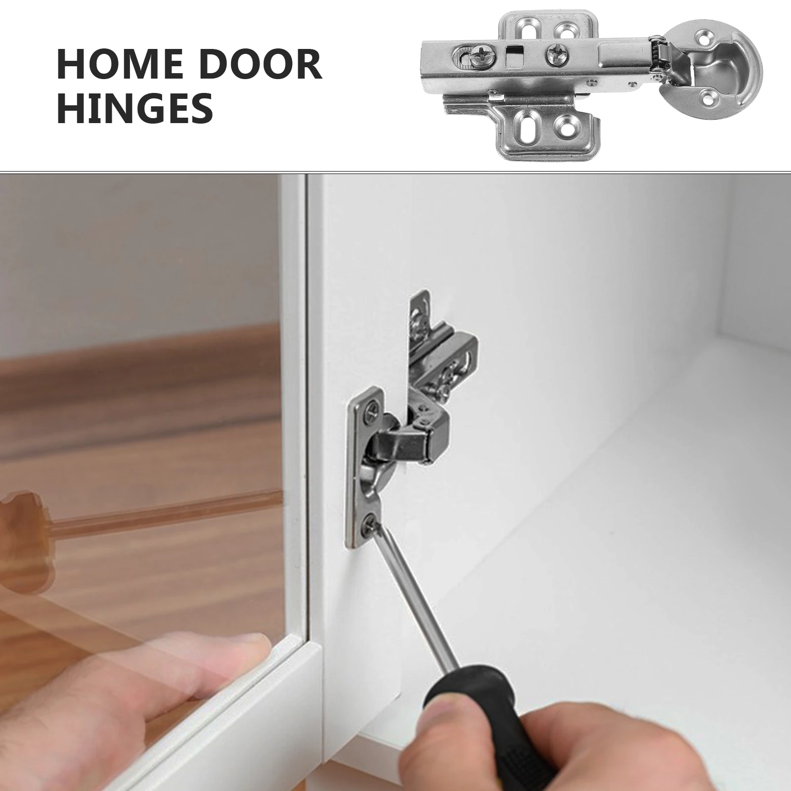 

2pcs Hydraulic Damping Hinges 26mm Silent Self Closing Stainless Steel Cabinet Door Wardrobe Buffer Hinge