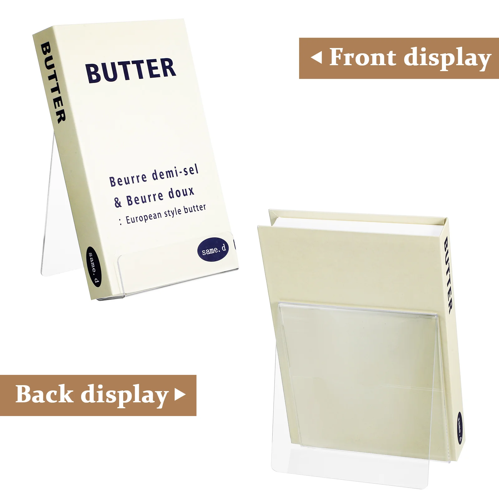 4 Pcs Desktop Book Display Rack Bookshelf Bookshelves Acrylic Holder Easel Stand