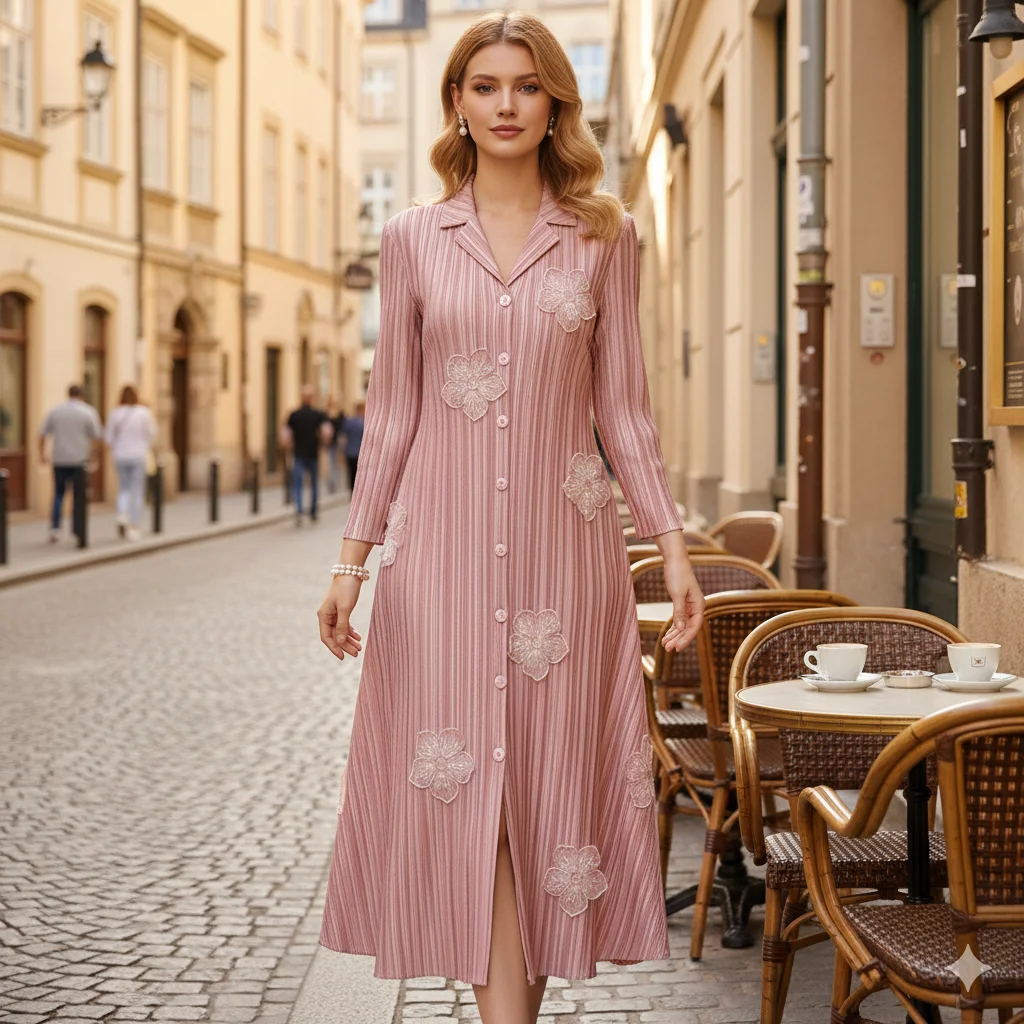 

Miyake Folds 2026 New Design Dress Light and Comfortable Fashion Temperament Long Dress Senior Sense of The Long Section Pleat