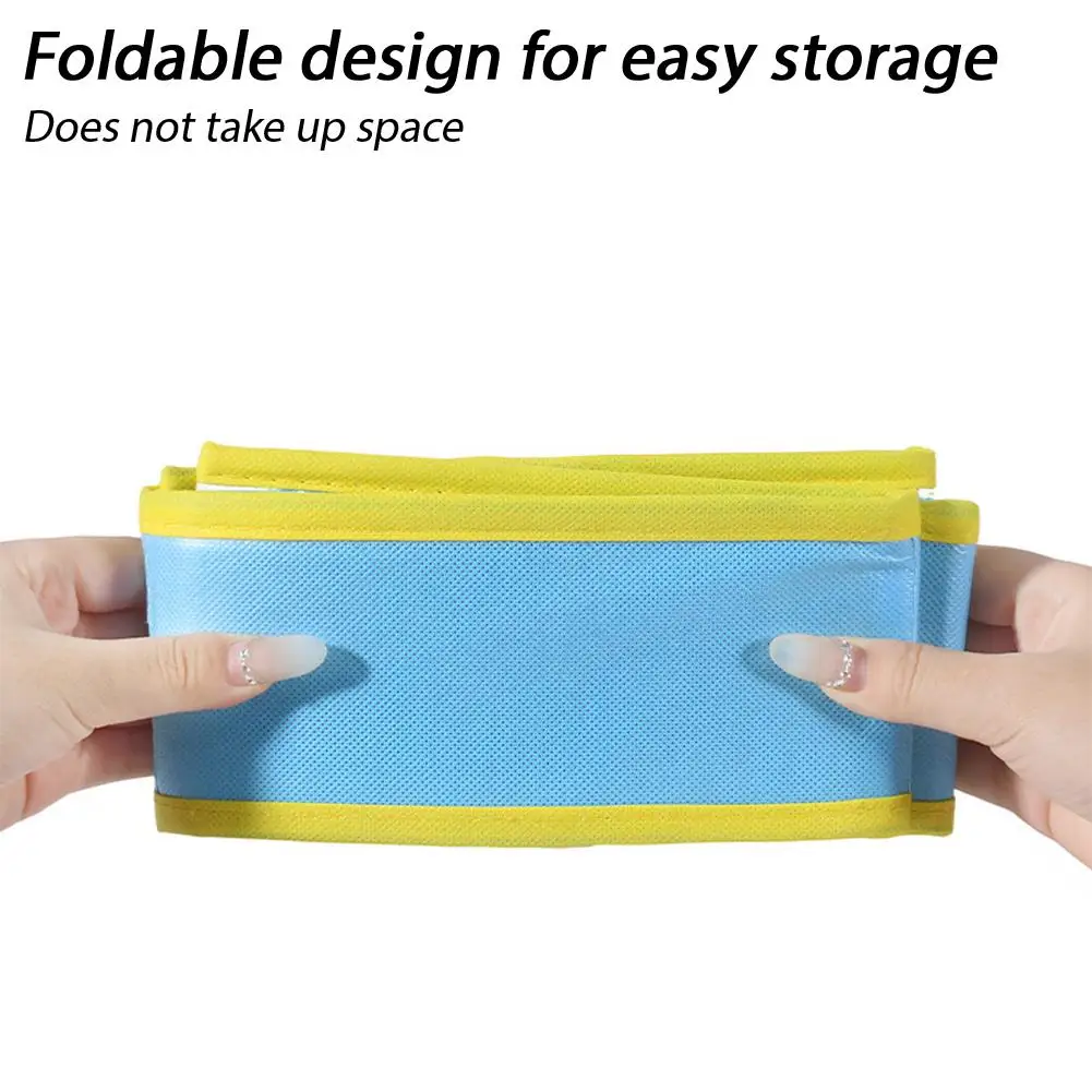 PVC Folding Reusable Cleaning Basin Kids Sensory Learning Activity Tray Sandbox for Play Sand Games Beach 38x38CM - view 4