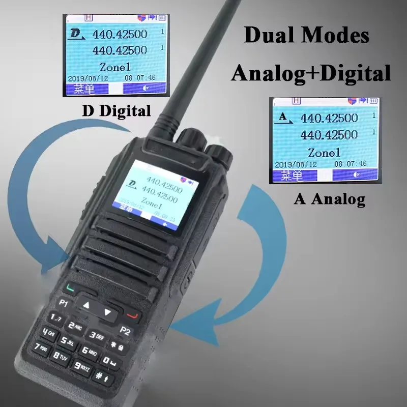 Baofeng DM-1701 DMR Digital Walkie Talkie Open GD77 Dual Mode Analog/Digital Two Way Radio Tier 1+2 Dual Time Slot Ham Radio