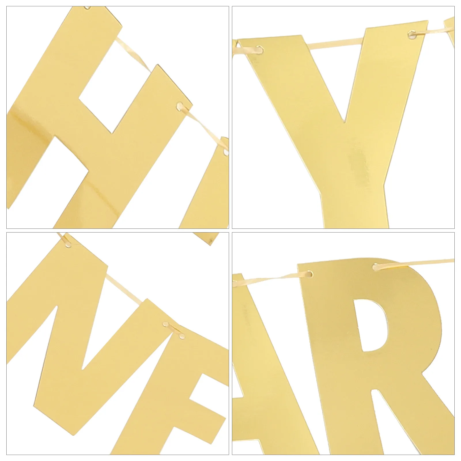 

1Set New Year Hanging Banner Banner Easy Party Decoration Festive Happy New Year 2024 Party Supplies Garland