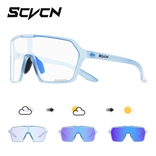 SCVCN gafas de sol fotocromáticas para hombres gafas de ciclismo UV400n mujeres gafas de conducción MTB bicicleta de carretera gafas deportivas correr