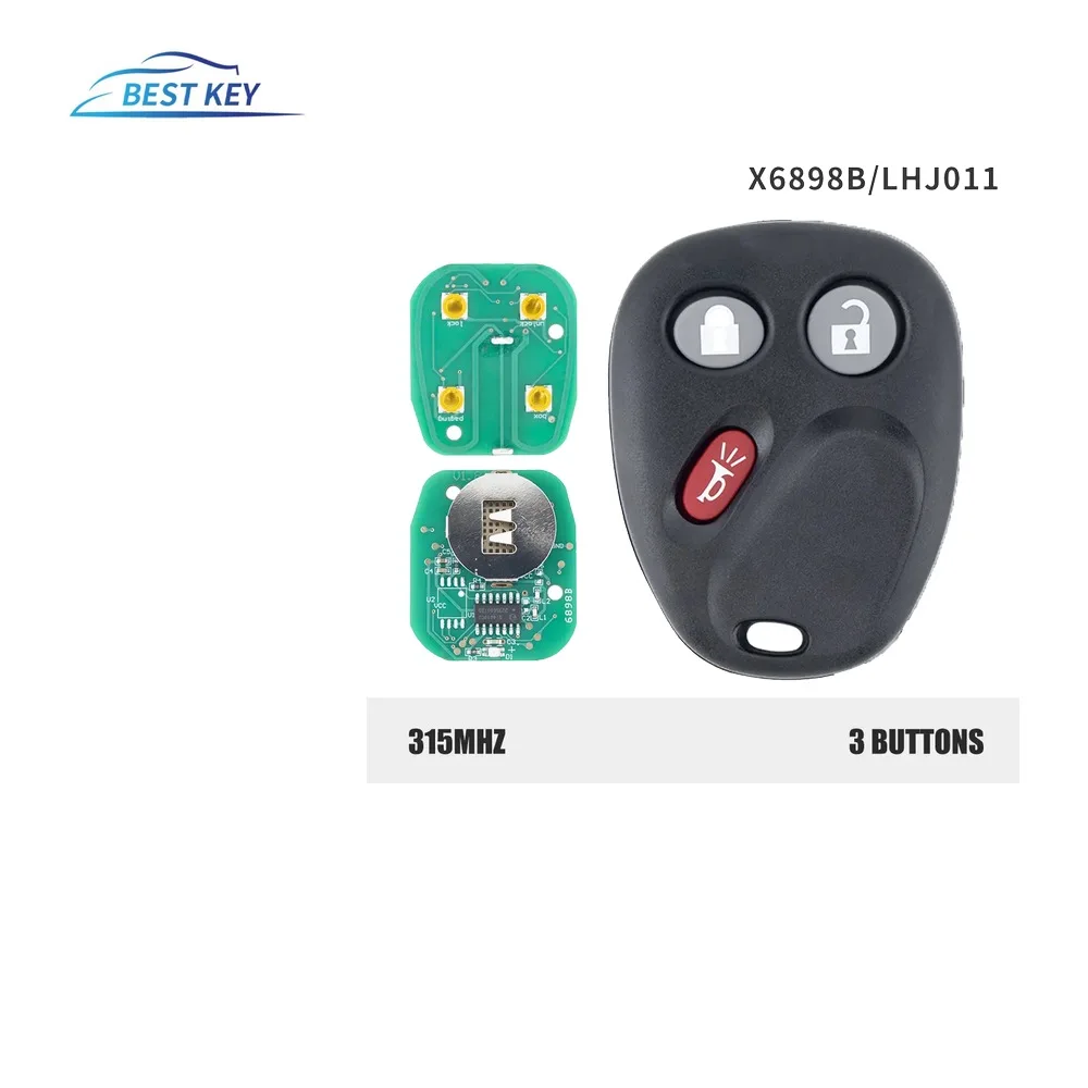 BEST KEY LHJ011/MYT3X6898B 315Mhz 3 Buttons Remote Key For Hummer H2 Chevrolet Avalanche Cadillac Escalade 2003 2004 2005 2006