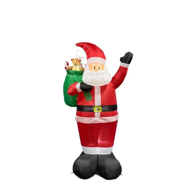 Cross Border Exclusive Holiday Decorations Santa's Gift Bags Festive Lawn Inflatables and Christmas Inflatable Figures