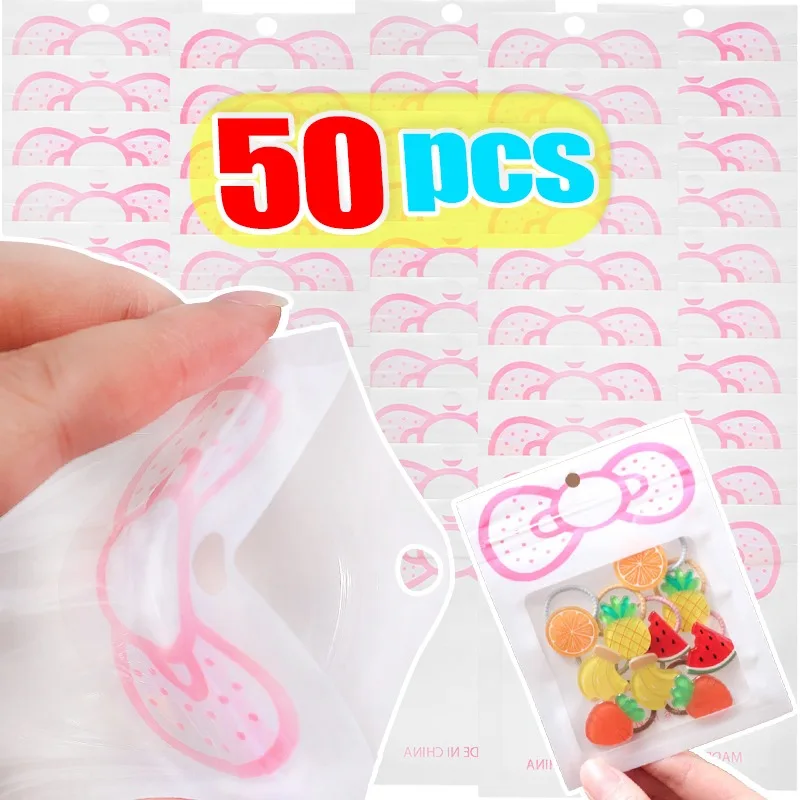 Small Objects Bow Storage Bag High Definition Transparent Light Self Sealing Bags Rings Bowknot PET Sealed Pouch Jewelry Display