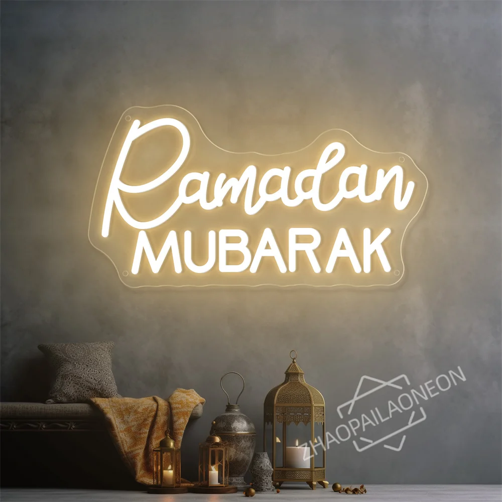 Eid Mubarak LED Neon Sign Ramadan Decorations Neon Sign for Home Ramadan Mubarak Decor Neon Sign Home Bedroom Decoration USB - view 3