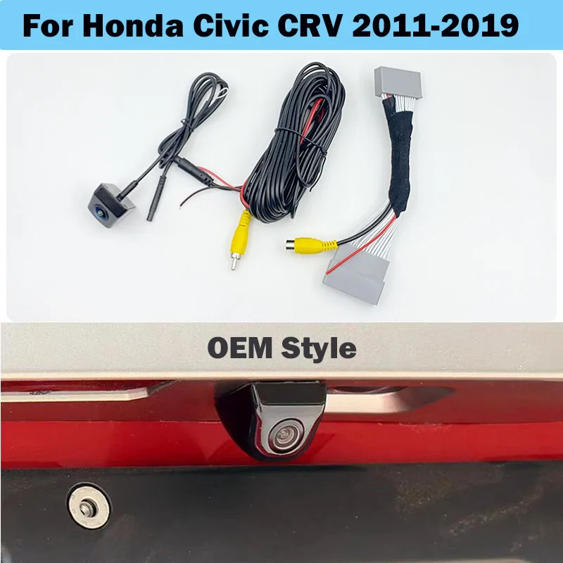 

Автомобильная камера заднего вида для Honda Civic CRV CR-V 2011-2019, OEM-монитор без повреждения автомобильной проводки